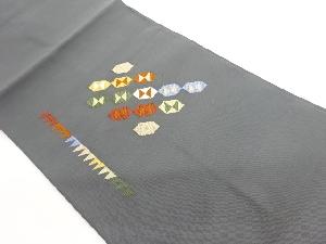 綴れ幾何学模様織出し名古屋帯